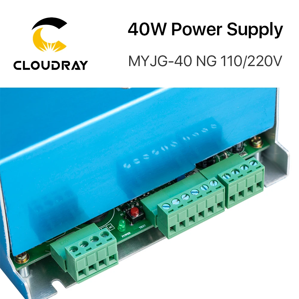 Cloudray 40 Вт CO2 лазерный Питание MYJG 40T 110V 220V для станок лазерной резки и гравировки