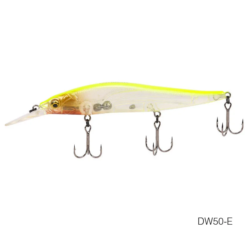 TSURINOYA Suspend Minnow приманка DW50 110 мм 14,7 г вольфрамовый стальной шарик Высокое качество искусственная плавающая приманка вобберы кривошипная приманка 8 цветов - Цвет: DW50-E