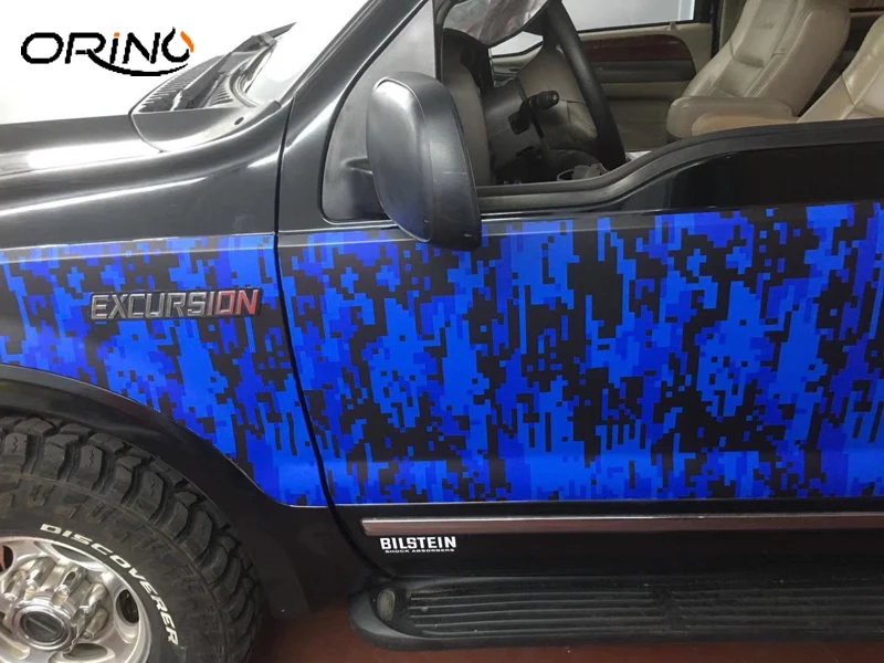 Black Blue Digital Vinyl Film Wrap-2