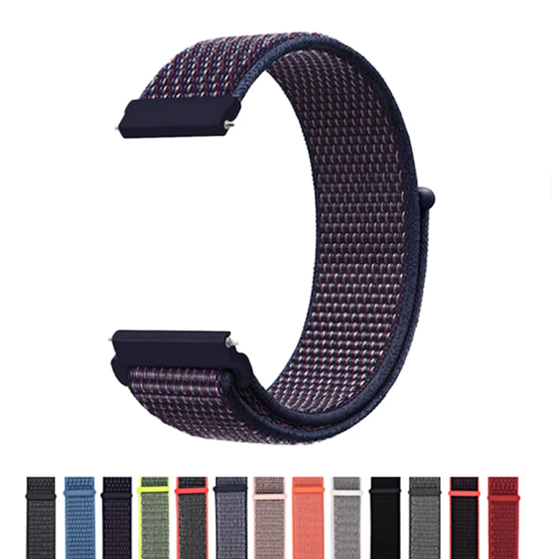 

Nylon Loop wrist Strap for Xiaomi huami Amazfit Stratos 2/2S PACE GTR 47MM Smart Watch Accessories 22mm sport Bracelet Band