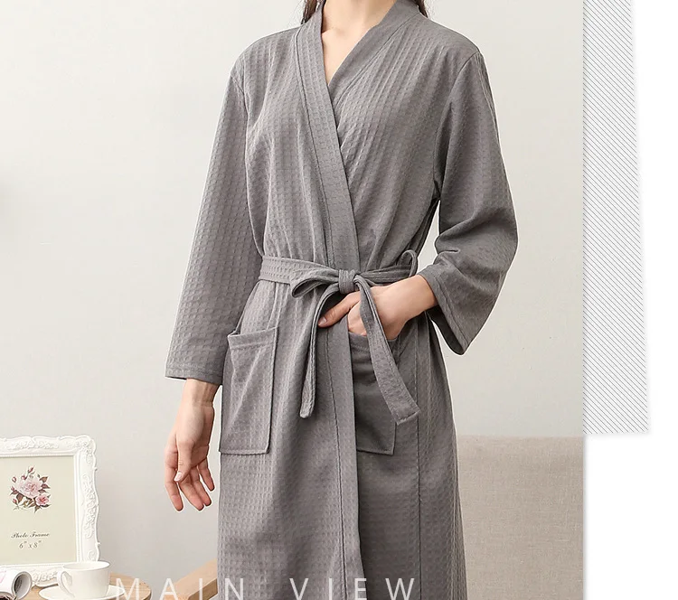 men satin pajamas Men Couples Casual Kimono Bathrobe Autumn Cotton Long Robe Waffle Sleepwear Plus Size XXXL Nightgown Male Loose Home Wear Lovers pink silk pajamas