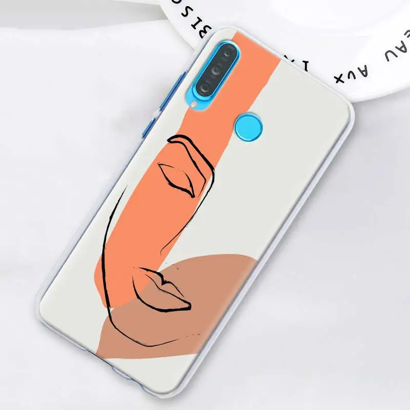 Забавный чехол для телефона с абстрактным рисунком лица Матисс для huawei P20 Lite P20 P30 Pro P9 P10 Lite P Smart Plus Твердый Чехол