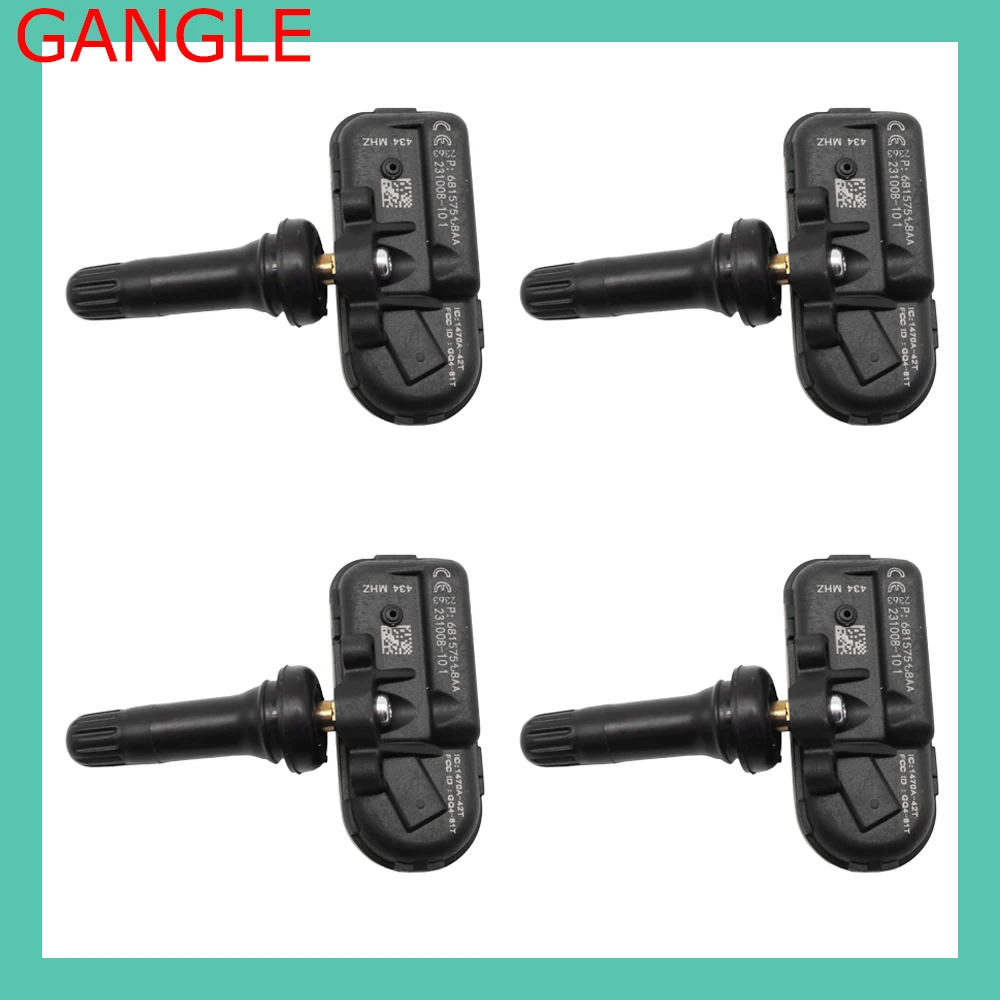 68157568AA TPMS сенсор для ram 1500 2500/3500 грузовой фургон для JEEP CHEROKEE 433 МГц TPMS датчик давления воздуха в шинах
