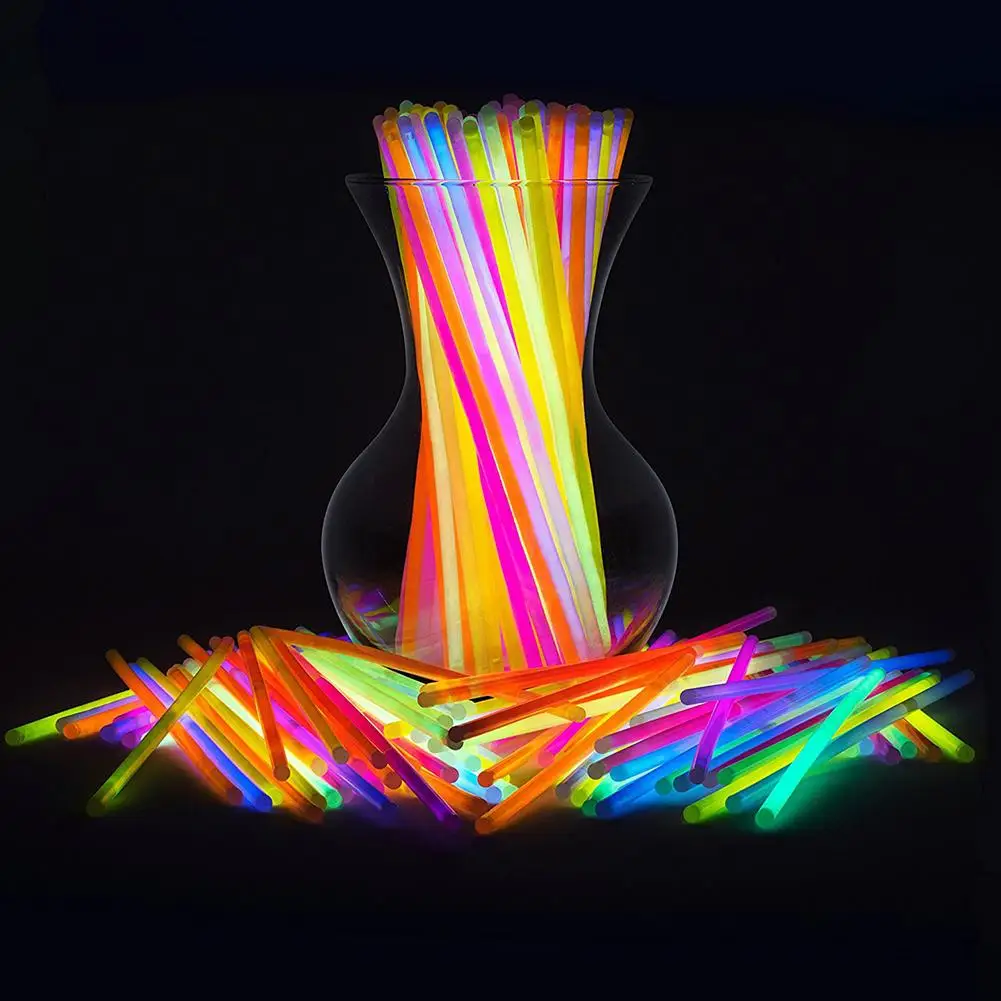 

50Pcs Colorful Luminous Glow Sticks Glowsticks DIY Bracelet Necklace Party Props Ideal for party/ concert props night running