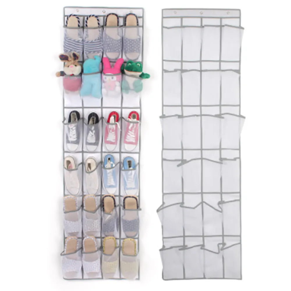 Door Organizer Shoe Storage Rack Over Hanging Hanger 24 Pockets Bag Space Saver