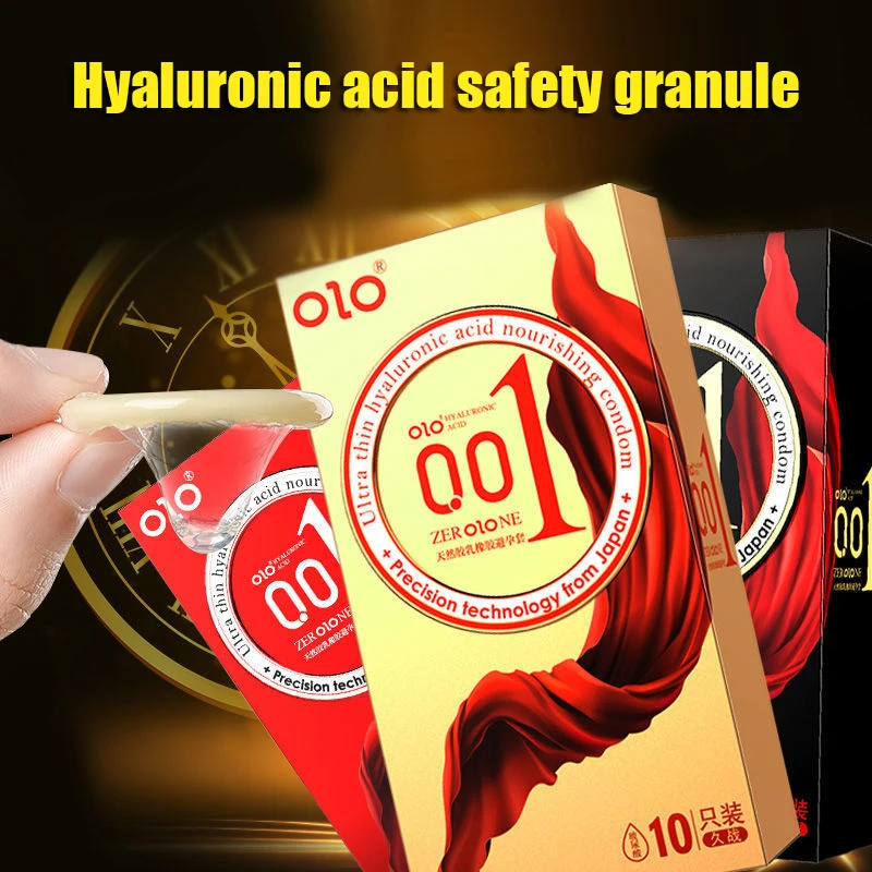 10pcs Olo Condom Hyaluronic Acid Safety Granules Thread 001 Adult Products Stimulation Safe And Comfortable Sex Products 2