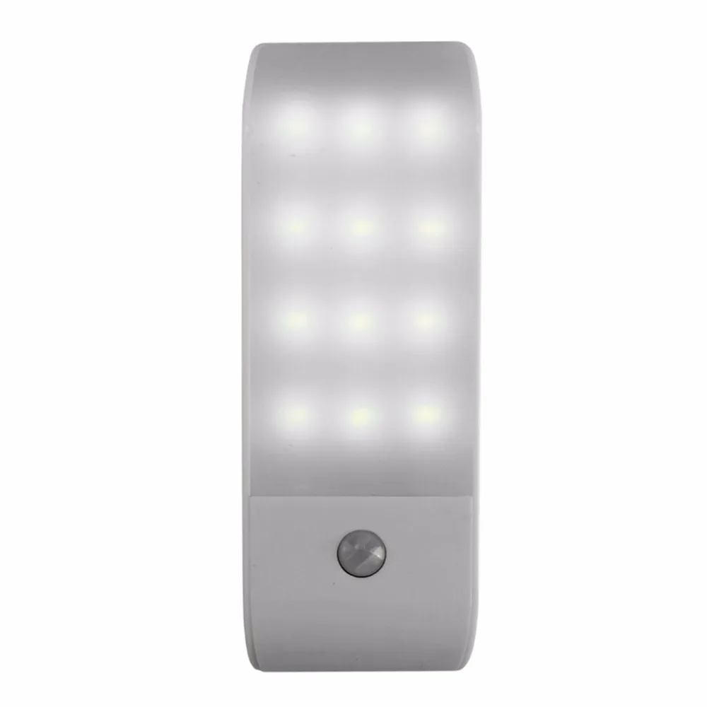 12 светодиодный инфракрасный перезаряжаемый ночной Светильник для гардероба с ИК-датчиком и USB датчиком движения, лампа для коридора 5 В