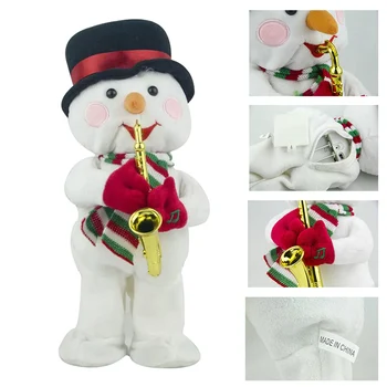 

Electric Santa Claus Christmas Hat Music Stuffed Doll Plush Toy Dancing Music Doll Christmas LKS99