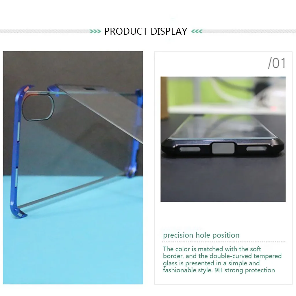 Luxury Hard Matte Cover For iPhone7P/8Plus Magnetic Adsorption & Clear Tempered Glass Back scratch-resistant Phone Case