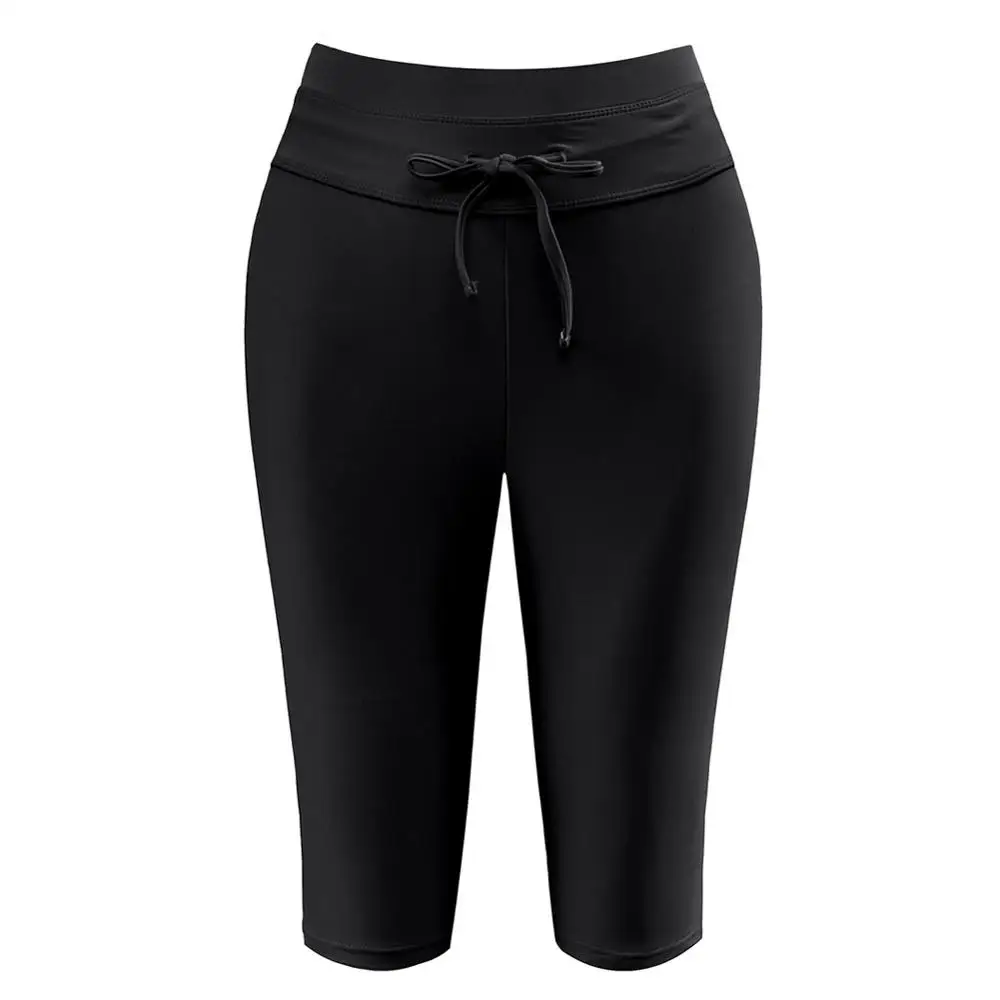 New Arrival Women High Waist Leggings Capris Female Swimsuit Lady Casual Knee Length Pants Solid Color Drawstring Cropped Pants New Arrival Women High Waist Leggings Capris Female Swimsuit Lady Casual Knee Length Pants Solid Color Drawstring Cropped Pants