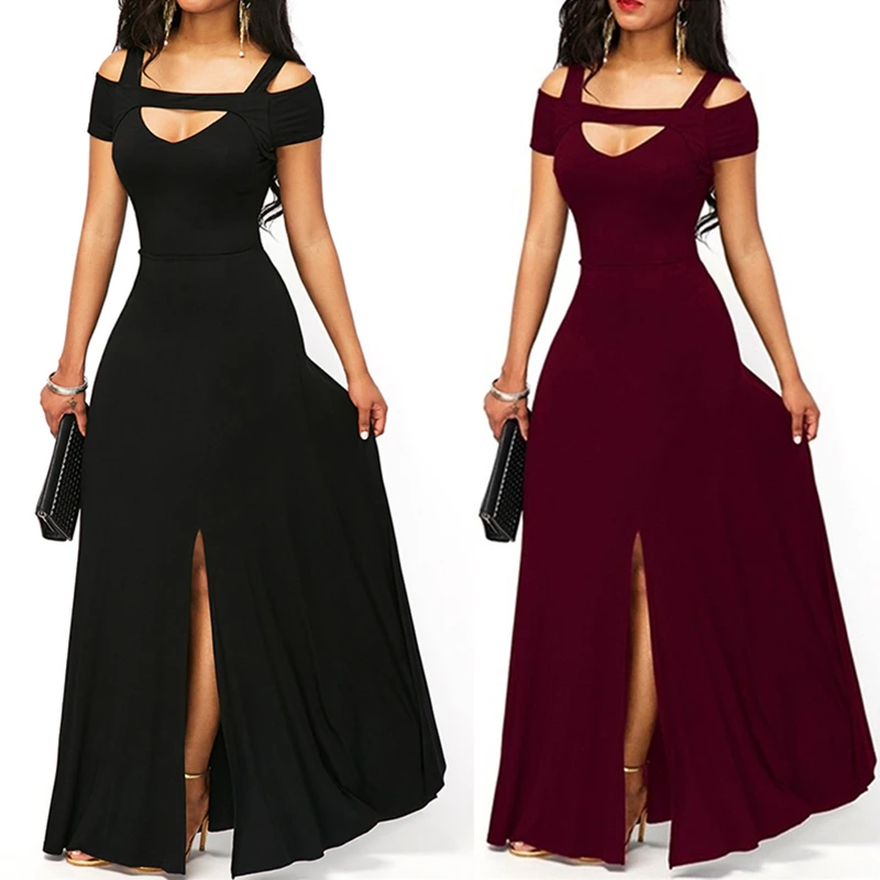 

Sexy Women Dress Boho Maxi Club Red Dress Beach Long Dress Party Square Collar Bridesmaids Infinity Robe Longue Femme