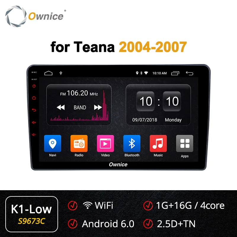 Ownice K2 K3 K5 K6 Android 9,0 автомобиль аудио 360 панорама DSP 4 аппарат не привязан к оператору сотовой связи для Nissan Teana 2004 2005 2006 2007 автомобиль радио gps Navi плеер - Цвет: S9673 K1-Low