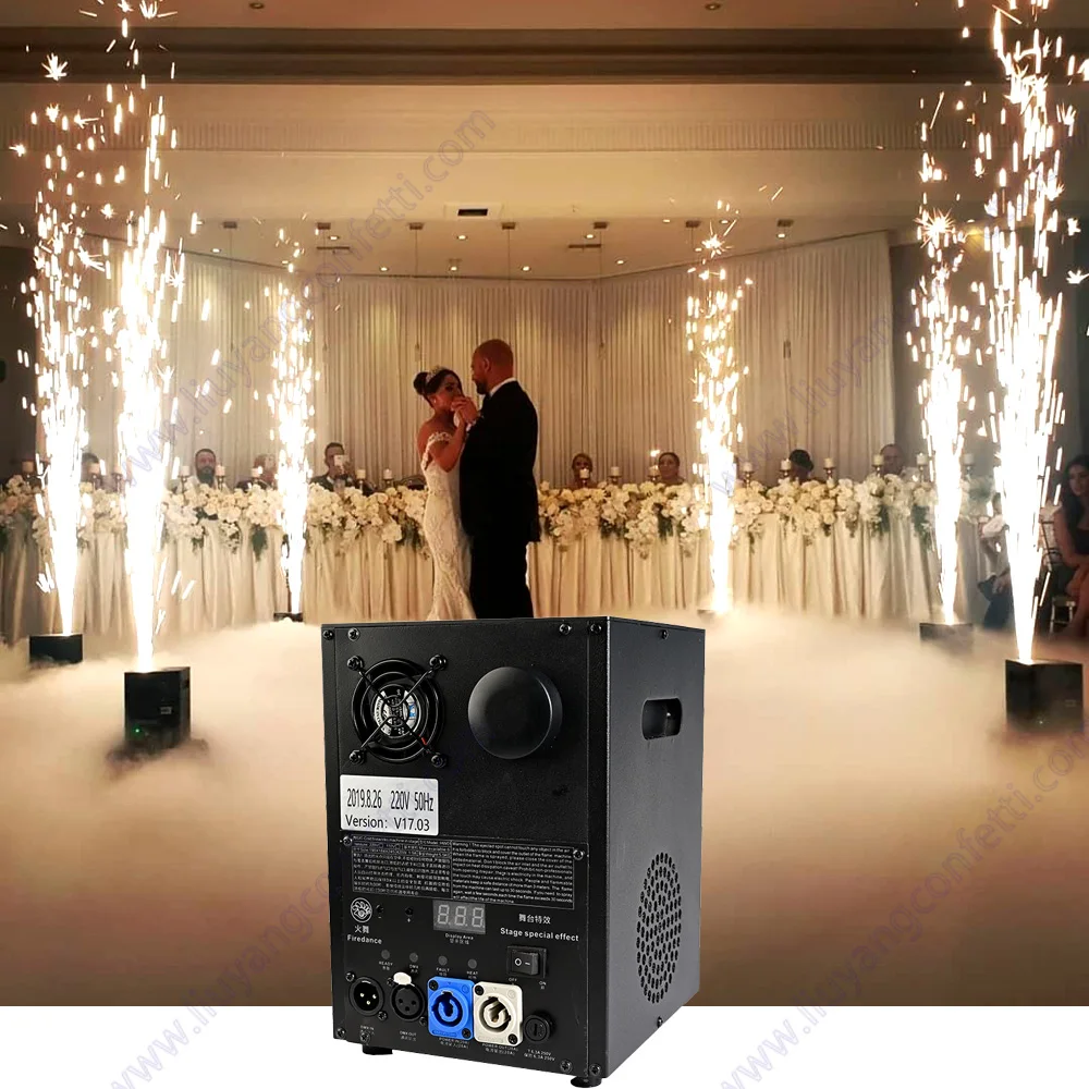 콜드 스파크 웨딩 분수 불꽃 놀이, 무선 Dmx 미니 Dmx512 제어 불꽃 놀이 무대, 실내 특수 효과 기계