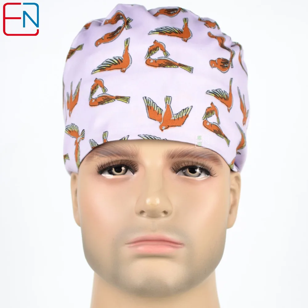 

Hennar scrub Caps 35% cotton 65% polyester Pure Cotton Scrubs Caps Women And Nurse Caps lab Cap Unisex