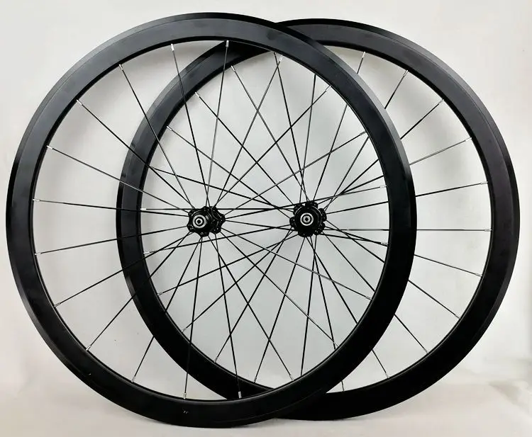 40 мм плоские спицы полосы Сверхлегкий герметичный подшипник дорожный велосипед колеса Набор 700C колеса велосипеда 11 скоростей C V тормоз