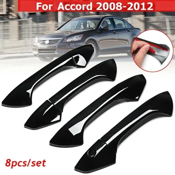 

8Pcs/Kit Glossy Black Door Handle Covers Trims for Honda Accord Sedan 2008-2012