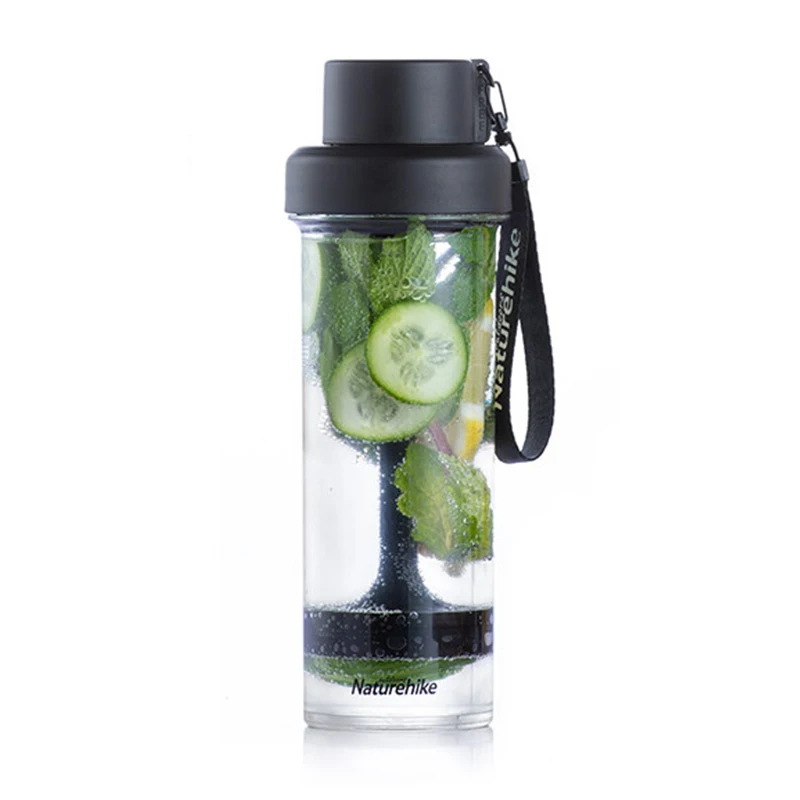 

Simple Portable Water Bottle Tea Separation Transparent Cup 400ml 21.5*6cm