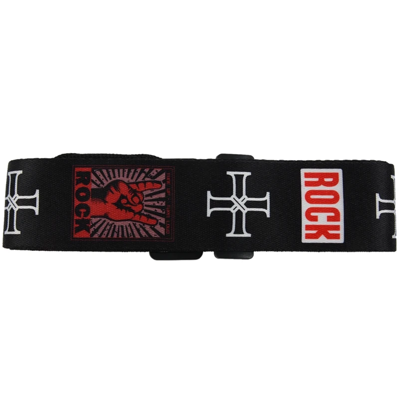 PUNK Polyester painted guitar strap folk guitar / acoustic guitar strap Black rock