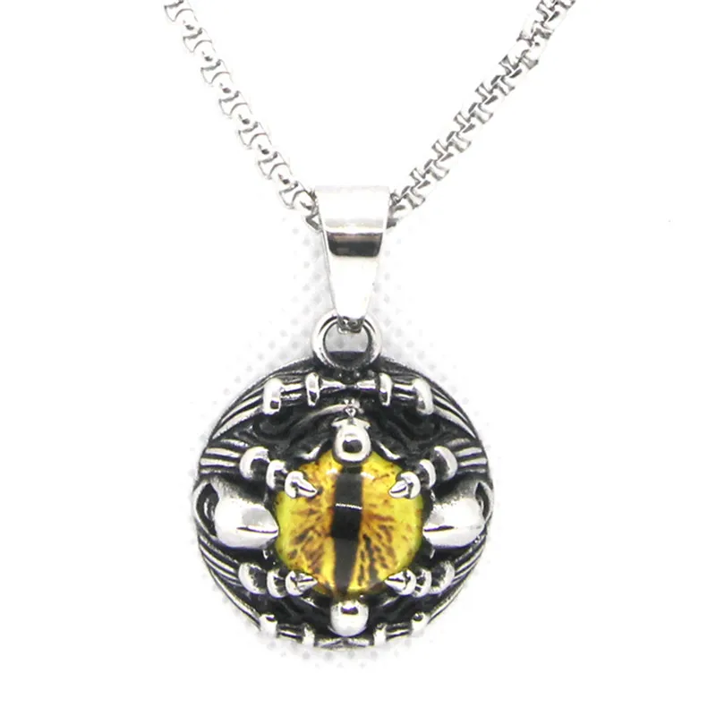 Support Dropship Color Eyeball Pendant 316L Stainless Steel Jewelry Fashion Yellow Red Gray | Украшения и аксессуары