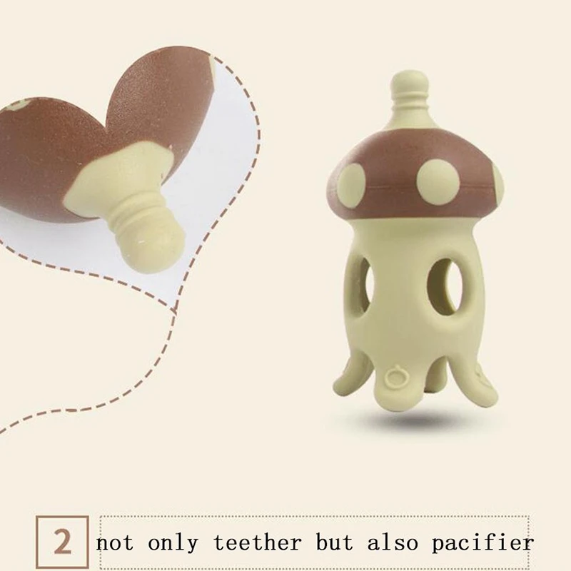 astounding  Baby Silicone Teether Toys -Chewable Silicone Gums Hollow Design Care Toys Best for Children Toddle