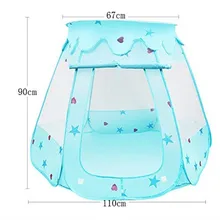 BelleStyle, Детская игровая палатка, поп-ап принцесса, детский мяч, бассейн, палатка для использования в помещении и на улице(синий