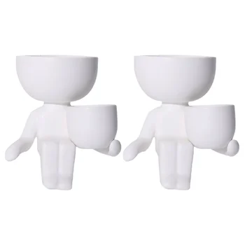 

1Pc Creative Ceramic Adorable Flower Pot Succulent Simulation Cartoon Shape Plant Container Planter Pot Home Decor Ornament Deco