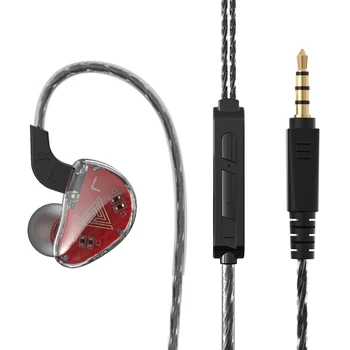 

QKZ AK9 Chip Headset with Wheat Heavy Bass Metal In-Ear Headphones Wired Sports Universal Moving Coil Headphones