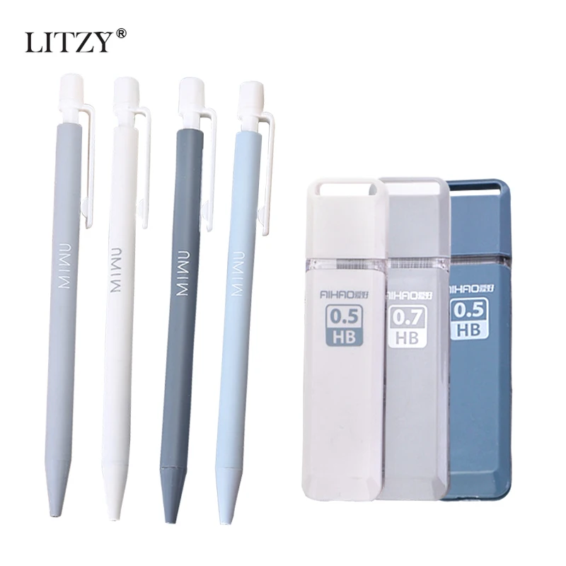 

Simple Mechanical Pencil Set 0.5/0.7mm HB Drawing Writing Activity Pencil With Refill For Kids Office School Stationery Supplies