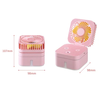 

NEW-Portable Mini Usb Rechargeable Humidifying Spray Fan Humidifying Fan Combo For Small Desks Household Fans