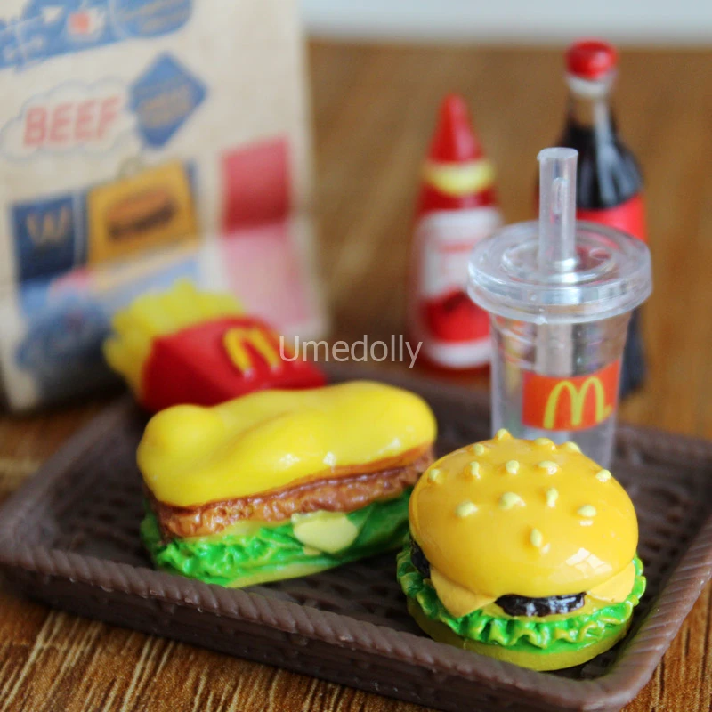 Mini 1/6 Miniature Dollhouse Hamburger Coke Cup Fast Food for Blyth Barbies Doll House Play Kitchen Ice Cream Accessories Toy 4 Mini 1/6 Miniature Dollhouse Hamburger Coke Cup Fast Food for Blyth Barbies Doll House Play Kitchen Ice Cream Accessories Toy 4