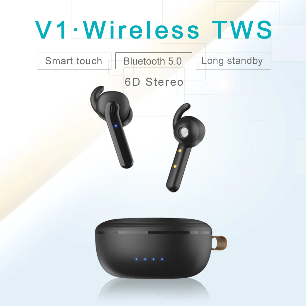Беспроводная TWS Bluetooth v5.0 спортивная Гарнитура гарнитура Apple умная модная цветная