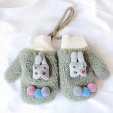 Теплые толстые вязаные варежки для маленьких мальчиков и девочек с героями мультфильмов; высокое качество; Прямая поставка; Лидер продаж; W1108