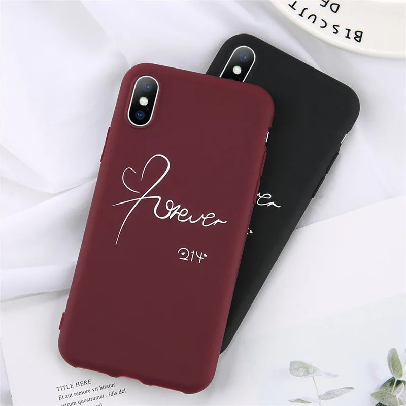 Чехол iPSWOO с сердечками для телефона iPhone 11 Pro Max X XS XR Xs мягкие чехлы из ТПУ надписью