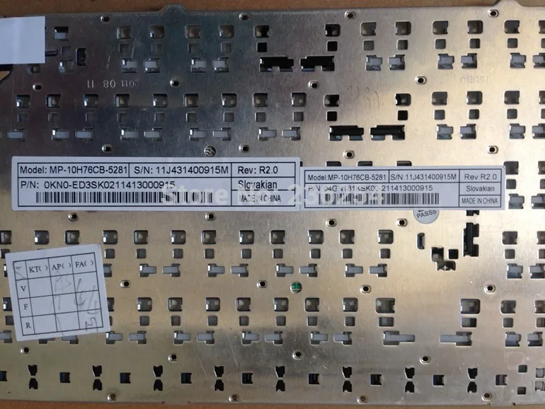 SL Slovakia keyboard for ASUS U36 U36SD U36SG U40SD U41J U41JF U41SV SL White without frame Laptop