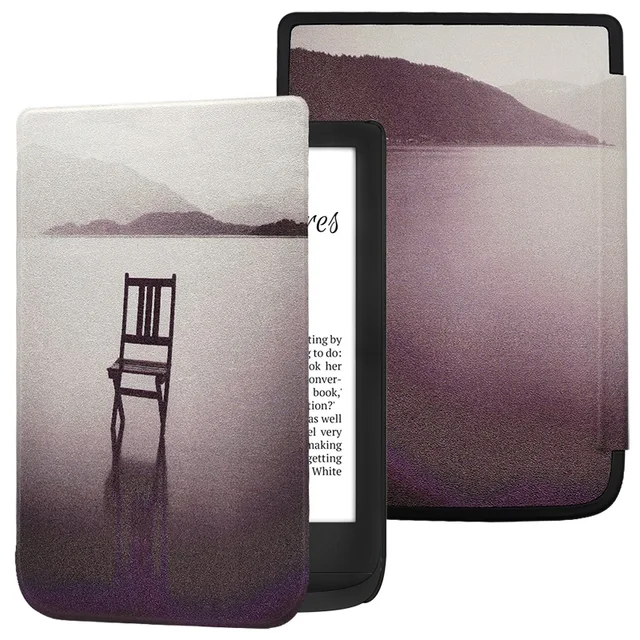 Ultra-thin Hard Case for Pocketbook Touch Lux 4/Touch HD 3/Basic lux 2 Cover fits Pocketbook 632/627/616 with Auto Sleep&Wake Jinghu