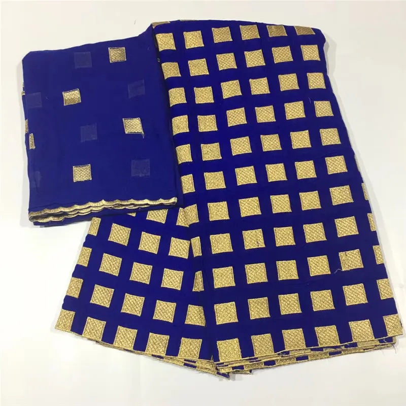 Высокое качество швейцарская вуаль кружева Африканский синий золотой цвет вуаль хлопок кружево ткань нигерийский стиль для вечерние платья