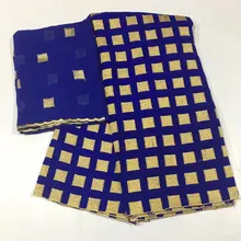 Высокое качество швейцарская вуаль кружева Африканский синий золотой цвет вуаль хлопок кружево ткань нигерийский стиль для вечерние платья