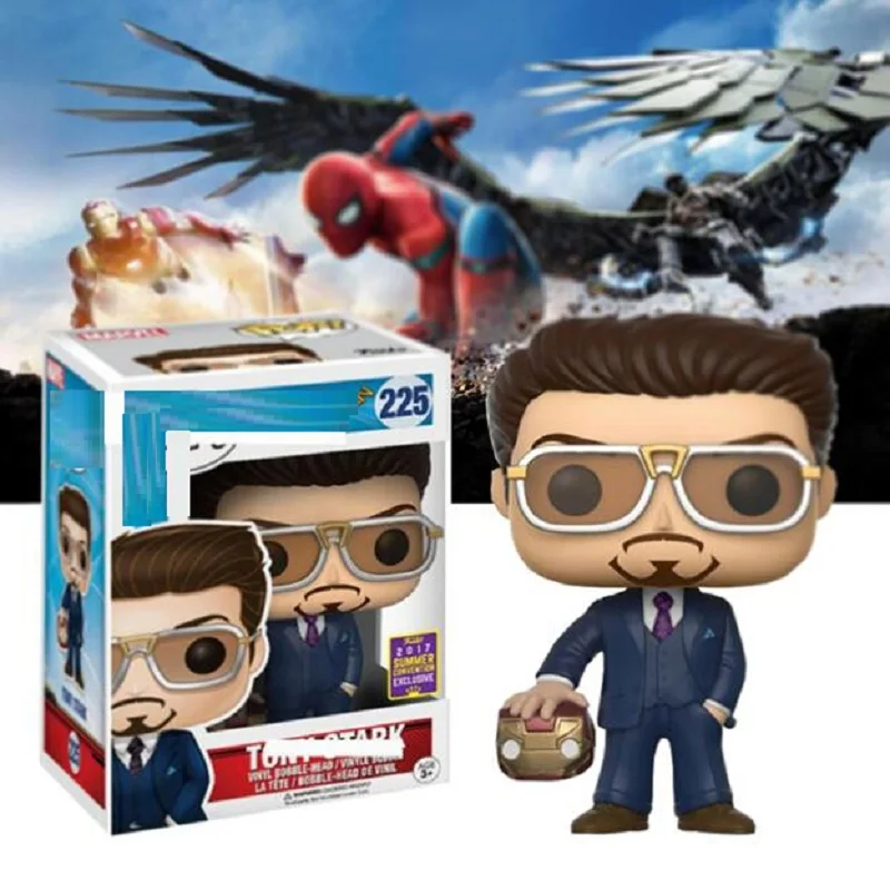 POP Marvel Железный человек Тони Старк 225 # виниловые экшн-Фигурки Человек-паук: