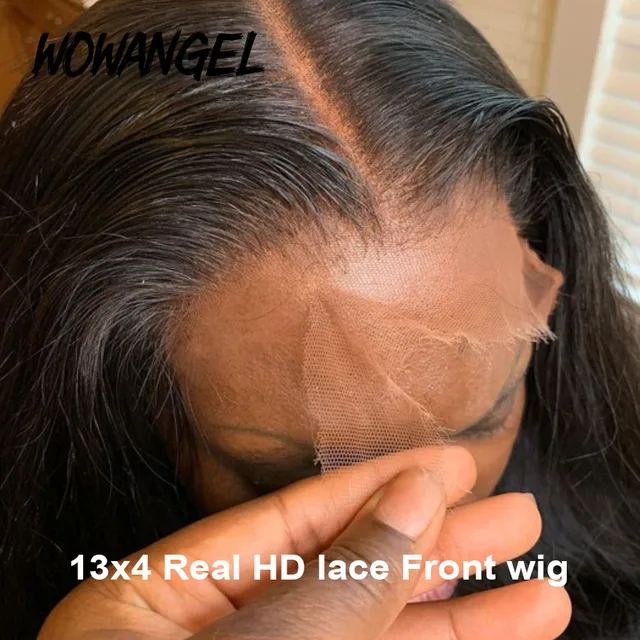34Inch Transparent Lace Wigs HD Lace Frontal Wigs Deep Wave Frontal Wigs For Black Women 13X4
