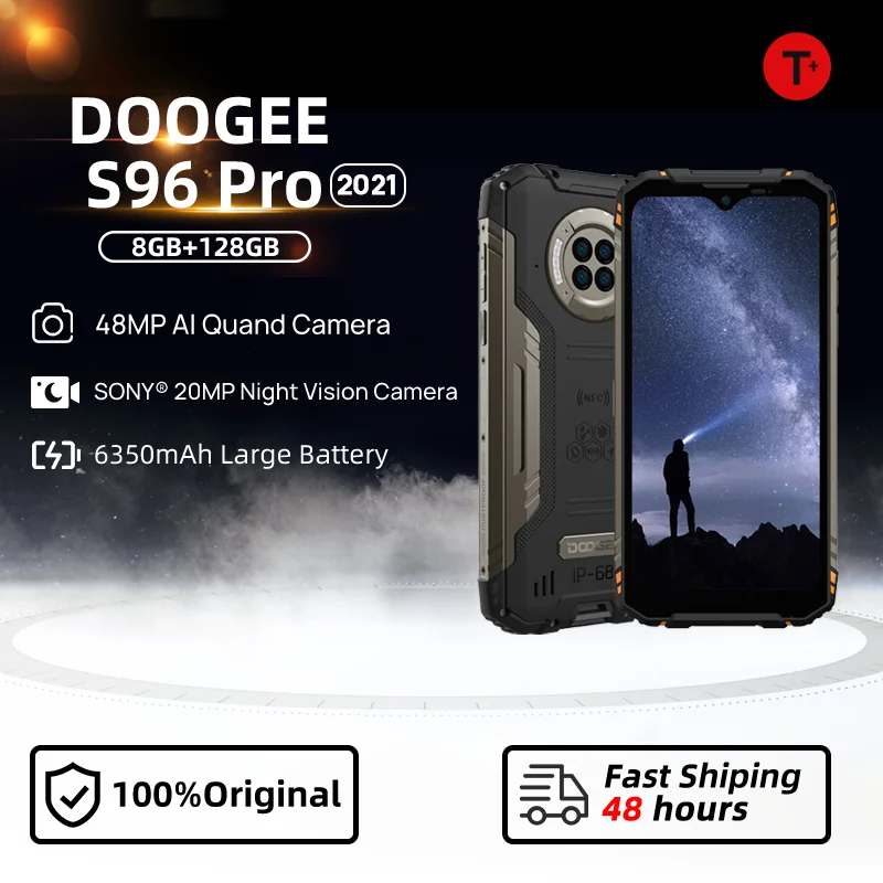 Смартфон DOOGEE S96 Pro 2021 дюйма 8 + 128 ГБ 6350 мАч | Мобильные телефоны и аксессуары