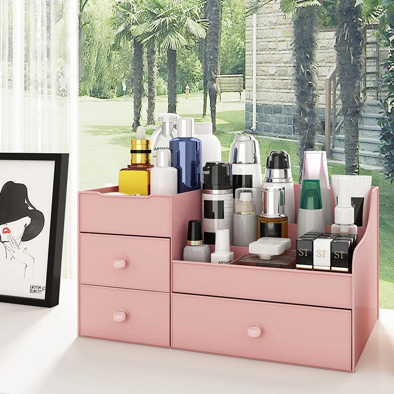 

GEEKHOM Makeup Organizer Box Large Capacity Cosmetic Storage Box Desktop Jewelry Nail Polish Acrylic Makeup Drawer Organizers