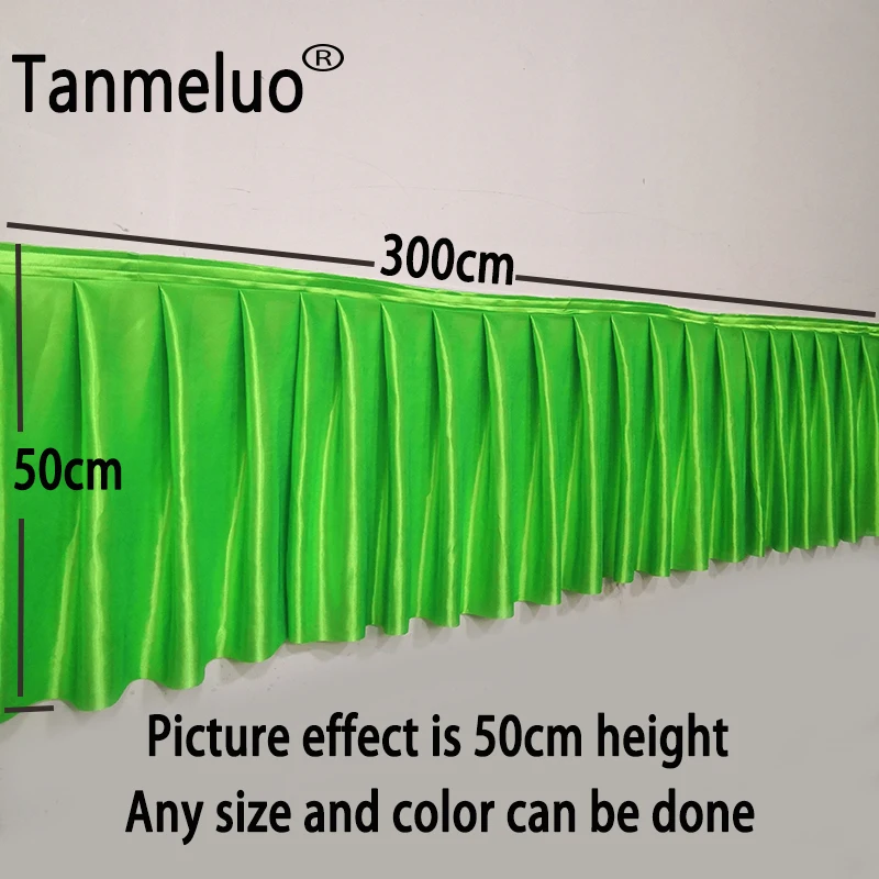 Wedding Stage Table Skirting Decoration Party Table Ice Silk Banquet Skirt Wedding Backdrop for Tablecloth Cover