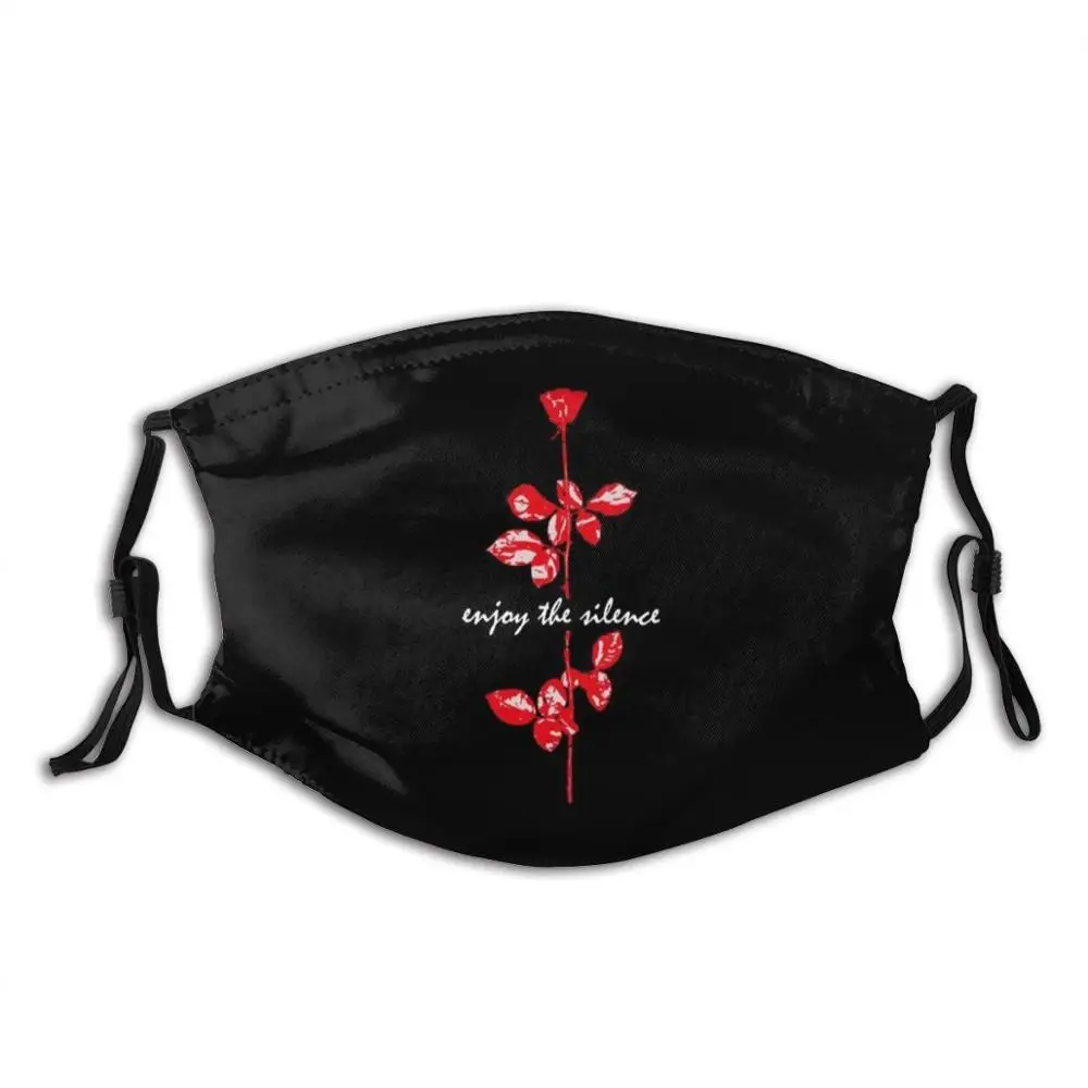 Enjoy The Silence Funny Print Reusable Pm2.5 Filter Face Mask Dm Devotee Rose Devotees Song | Аксессуары для одежды