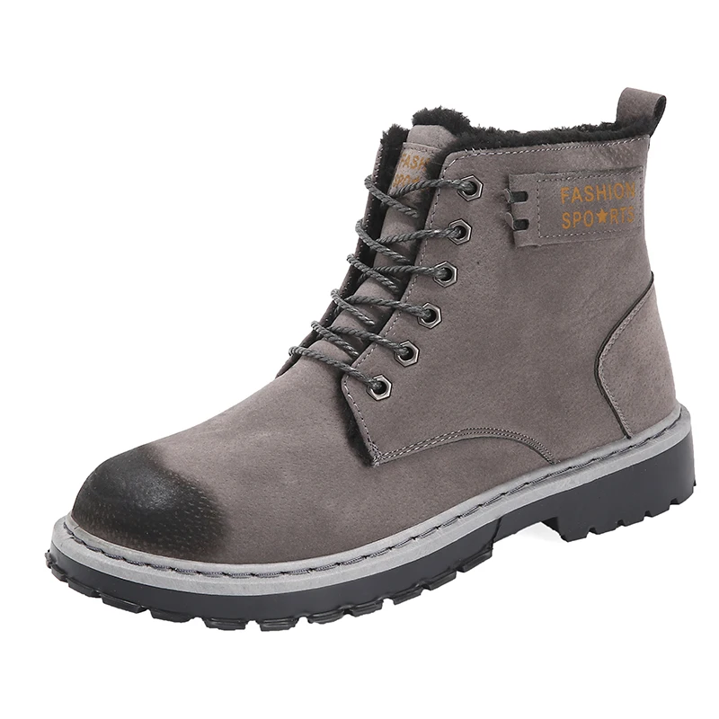 

Winter Shoes Men Waterproof Snow Boots Winter Ankle Boots Outdoor Leather Shoes for Men Breathable Wearable Hunting Boots %605-1