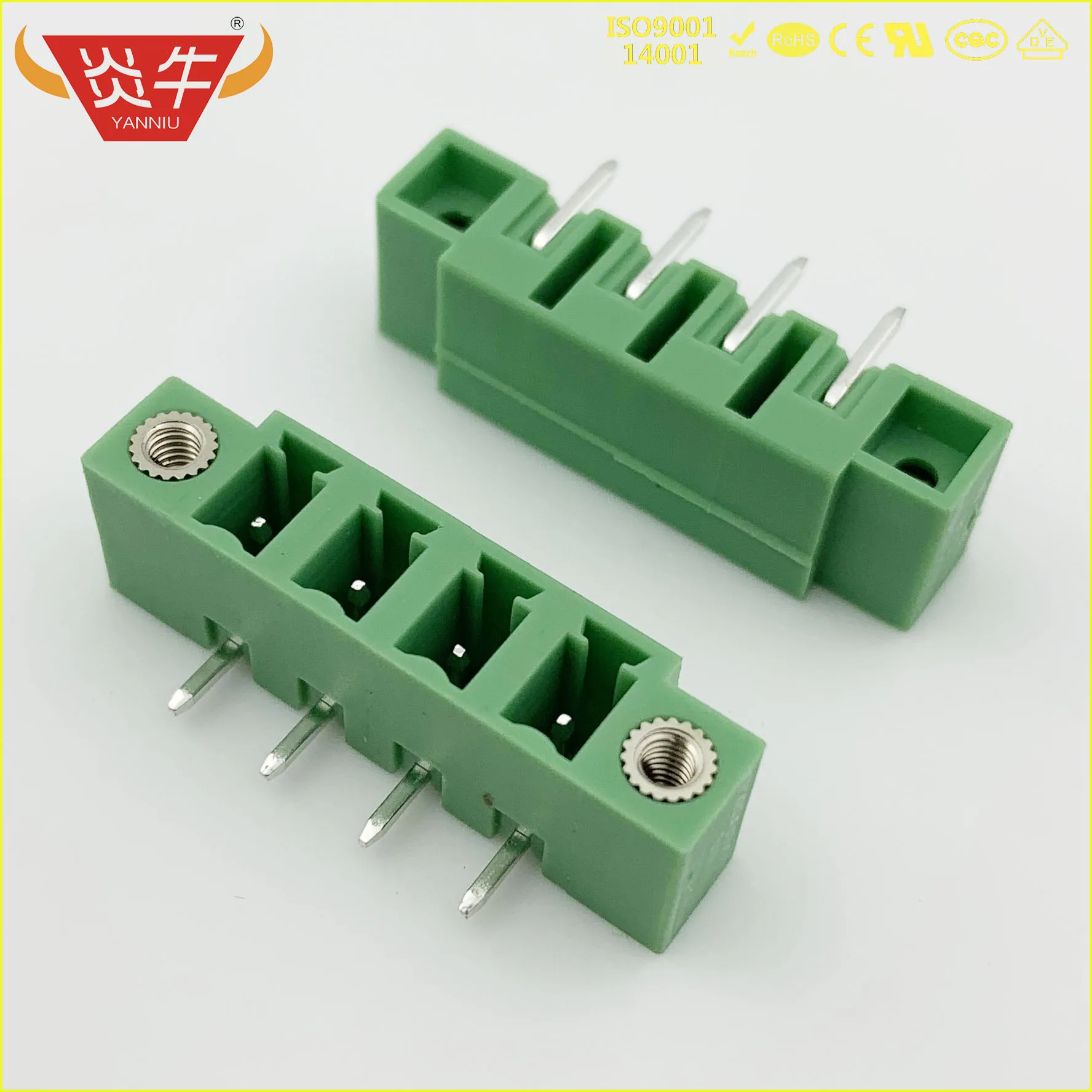 Conector do Pwb Plug-in Bloco Teminal 15 Edgrm 5.08mm 2pin mc 12pin gf 1847466 Phoenix Contato Kefa Kf2edg15rm 5.08 2 p 12