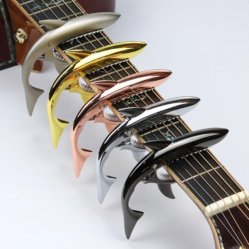 

1pc High Quality Musical instrument accessories Shark Capo djustment Electric Guitars 6-String Tone Quick Change Clamp Hardware