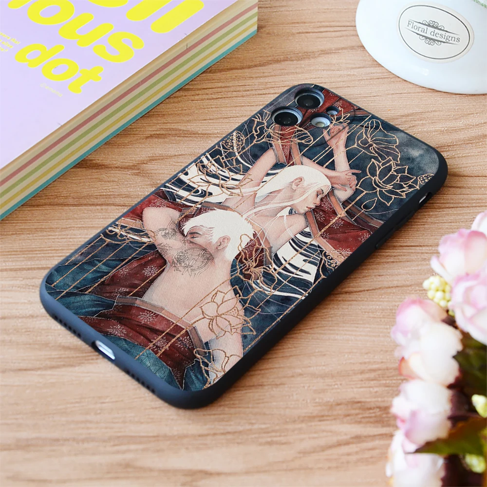 

For iPhone Illustration Man Women Print Soft Matt Apple iPhone Case For 6 7 8 11 12 Plus Pro X XR XS MAX SE