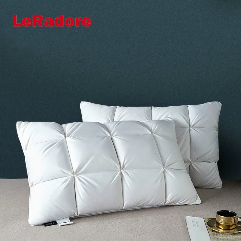 Подушка из хлопка премиум-класса для сна с гусиным пером 1 упаковка