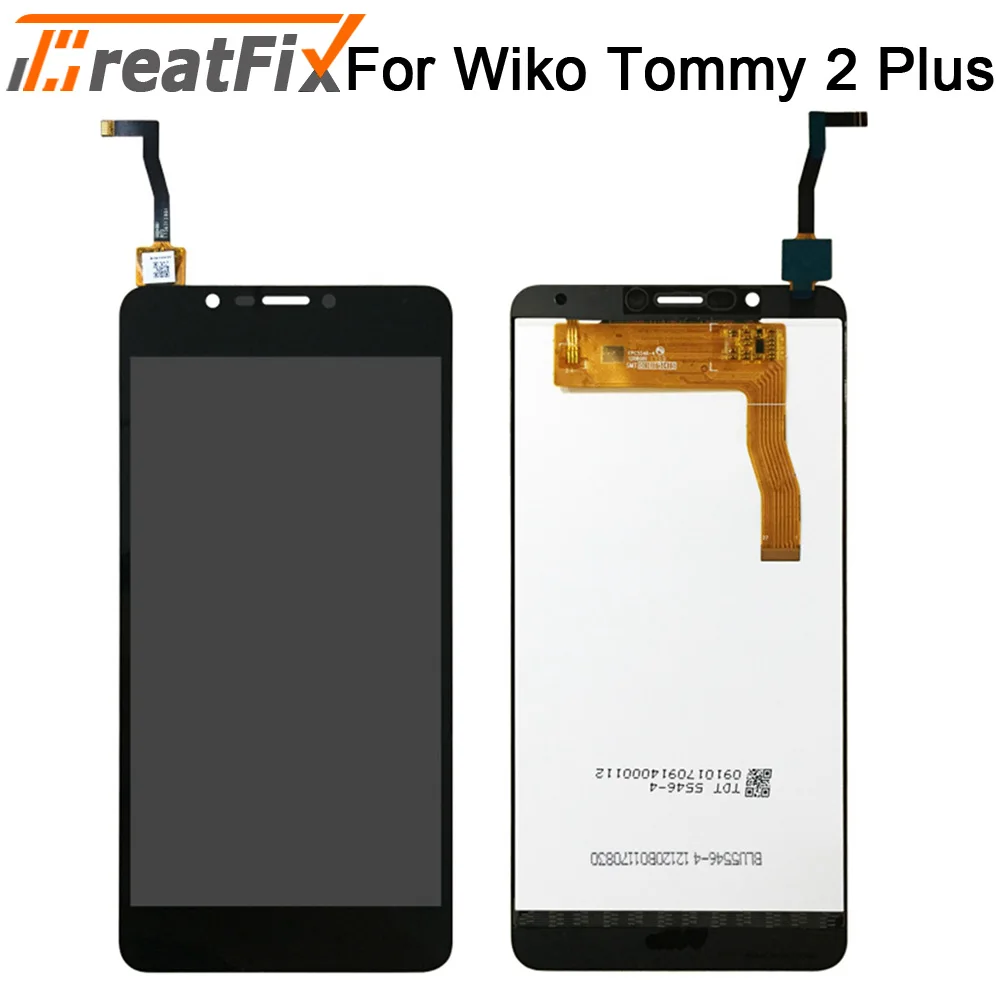 Отличный Фикс ПРОВЕРЕНО Tommy2+ Сенсорный экран планшета ЖК-дисплей для Wiko Tommy 2 плюс ЖК-дисплей Дисплей с Сенсорный экран Панель в сборе - Цвет: Tommy 2 Plus Black