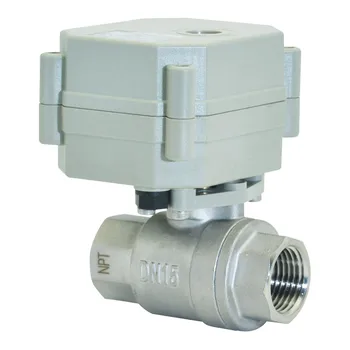 

AC/DC 9-24V 2-Way Motorized Ball Valve NPT/BSP 1/2''-1'' Electrical Ball Valve CR2-02 with Manual Override,Stainless Steel 304